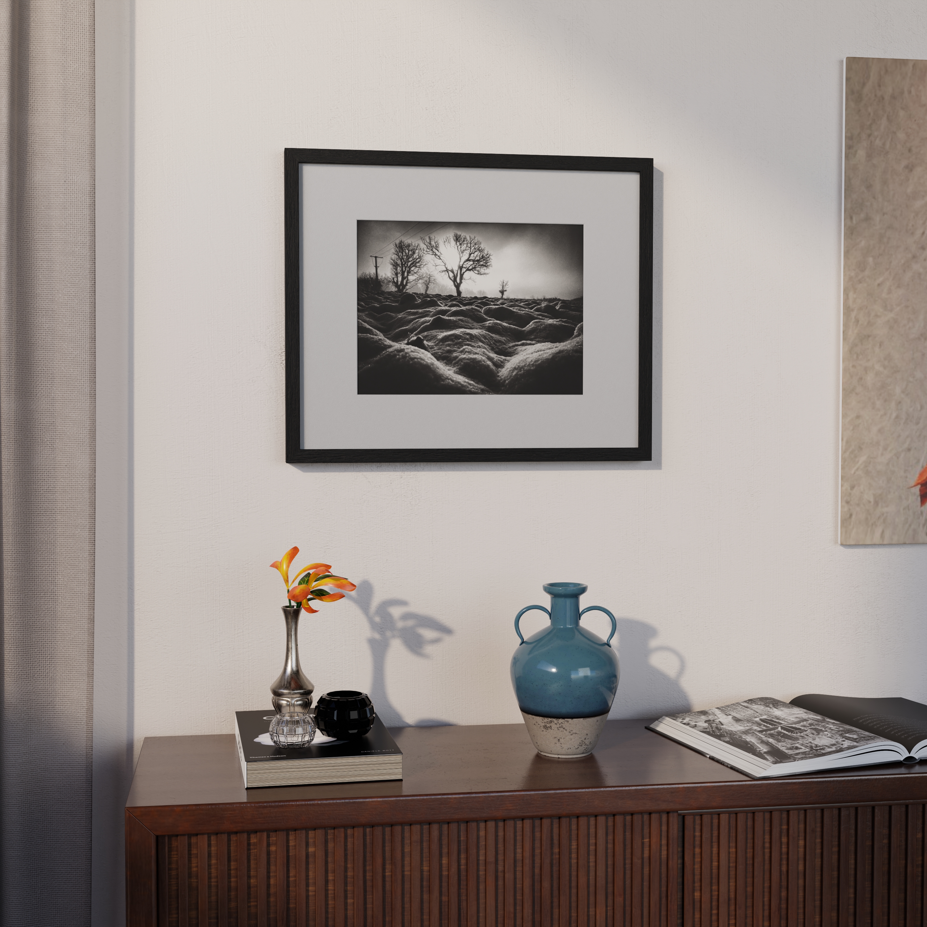 Omniframe in interior setting